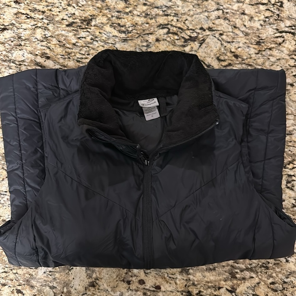 Champion Black Puffer Vest; Zipperr Pockets, S Med, EUC - Picture 6 of 6